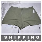 Linen Blend Pleated Shorts, JE3364 XXL