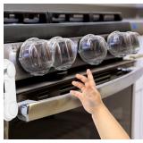 Stove Knob Covers for Child Safety - 5 Pack Babepai Upgraded Double-Key Design