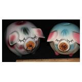 Vintage 1957 Corky Pig Piggy Banks