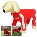 Dog Sweatshirt Zipper Dog Sport Suit red XXl