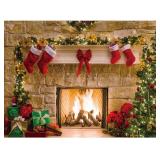 $26  Funnytree 8x6ft Christmas Fireplace Backdrop