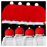 8 Pcs LED Santa Claus Hat Car Seat Covers