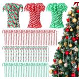 Liliful 200 Pcs Christmas Plastic Candy Cane Ornam