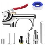 9 Pcs Air Nozzle Blow Gun Set  2-Way Connection Ai