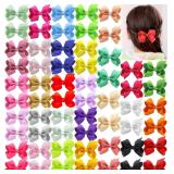 60Pcs 3 Inch Hair Bows For Toddler Girls Kids Clip