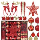 Uchi Red and Gold Christmas Ornaments  88pcs Shatt