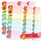 Name Tags Waterproof Labels 192 Counts Cute Animal