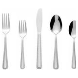 Bon Pearl 40-Piece Stainless Steel Flatware Silver