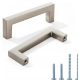 $28 LIMUR Square Cabinet Handles Brushed Nickel Ca