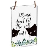 Cutes Black cat personalized Sign Don