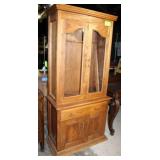 Wooden Gun Cabinet w/Glass Doors,