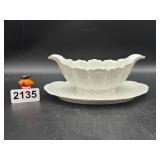 Haviland French White Bowl w/attached underplate