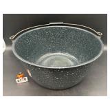 Vintage Enamel Handlware Cauldron/Pot - No Rust