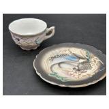 MIJ Moriage Dragonware Demitasse Cup & Saucer