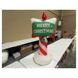 Outdoor Blow-up Christmas Sign w/Cardinal