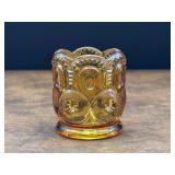 LE Smith Moon & Stars Amber Toothpick Holder