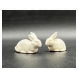 Vintage Miniature Porcelain 2" Bunny Rabbits