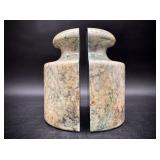 Turquoise & Beige Two-Toned Stone Book Ends