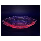 *UV GLOW* Vintage Pink Depression Handled Dish