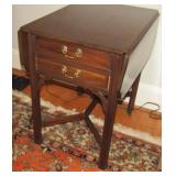 Virginia Galleries Mahogany Drop Leaf End Table