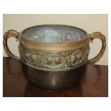 Ornate Brass Bucket 9" T x 18" W