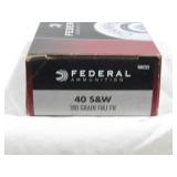 Federal Ammunition 40 S&W 180gr FMJ FN