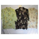 3 Shirts All 100% Silk SzXL