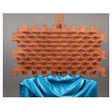 Teak Geometric wall sculpture