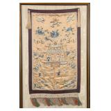 Antique Chinese embroidered silk tapestry