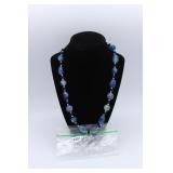 Blue beaded necklace