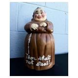 Vintage "Thou Shall Not Steal" Monk Cookie Jar