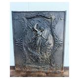 Antique Cast Iron Artemis Fireplace Cover