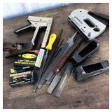 Various Tools (Files, Hand Plane, Staple Guns)