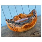 Live Edge Cherry Bowl - Handcrafted & Signed