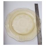 VINTAGE FEDERAL YELLOW DEPRESSION GLASS PLATE