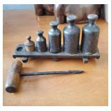 ANTIQUE WEIGHTS & TOOL