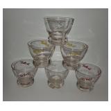 6 MCM VINTAGE LOW BALL GLASSES