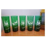 1950-65 GAY NINTIES FOREST GREEN TOM COLLINS GLASS