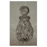 BEAUTIFUL SLOVENIA HEAVY CRYSTAL PERFUME & STOPPER