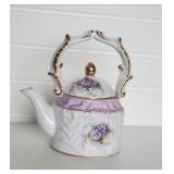 LAVENDER ROSES TEAPOT GOLD TRIM