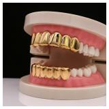 18K Gold Plated GRILLZ Top & Bottom Mouth Teeth