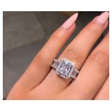 STUNNING Silver Ring for Women Wedding Cubic