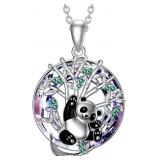 Panda Bear Pendant Necklace Jewelry 20"