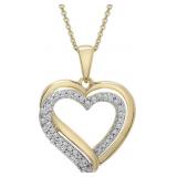 1/10 CTTW Diamond Heart Shaped Pendant Set Looking