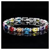 Multi Color Crystal Bangle Tennis Chain Bracelet