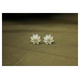 Flower Elegant Crystal Ear Stud Earrings