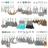 45 Pairs Fashion Hollow Drop Dangle Earrings Set Y