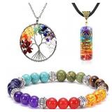 7 Chakra Crystals Healing Bracelet Necklace Stone