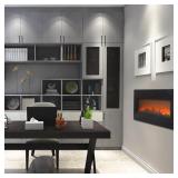 1400W 42" Wall Mounted Electric Fireplace Flame F