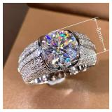 Fancy Silver Plated Ring for Women Cubic Zirconia